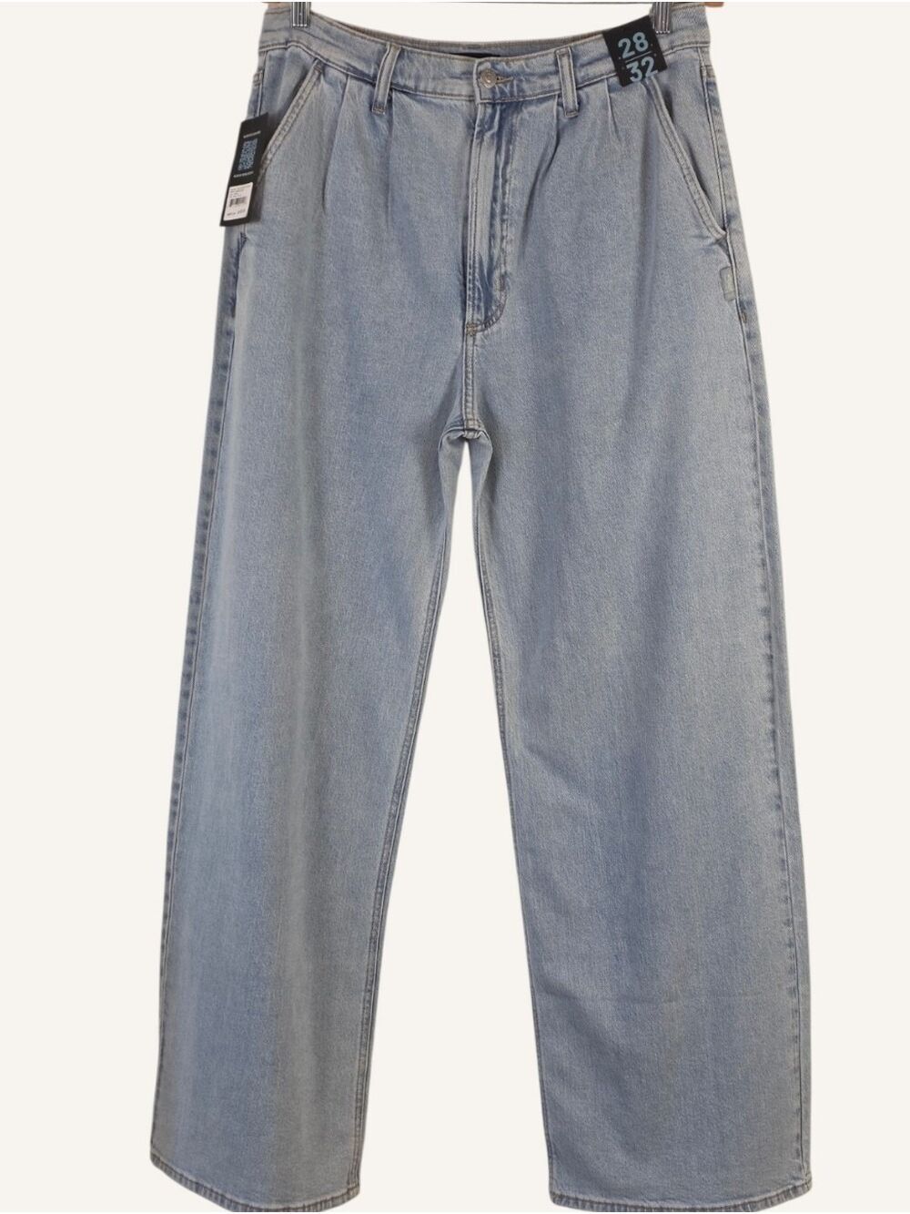 Silver Jeans Pleated High Rise Wide Leg Trouser Jeans 28x32 NWT Del Mar
